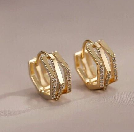 Gold earrings